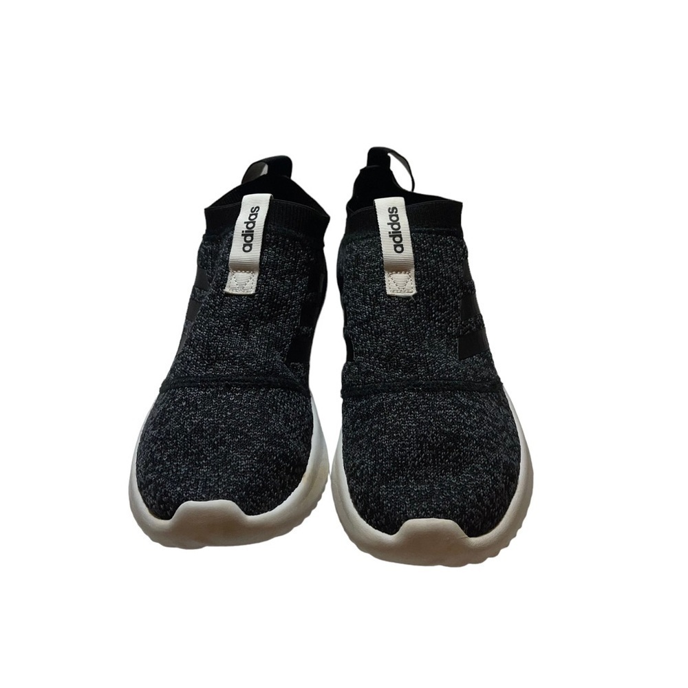 adidas Women's Slip-On Knit Sneakers in Black and White - Picture 5 of 8
